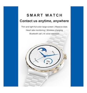 Foto 4 | Smartwatch Fralugio HK43 color Blanco de Lujo para Dama