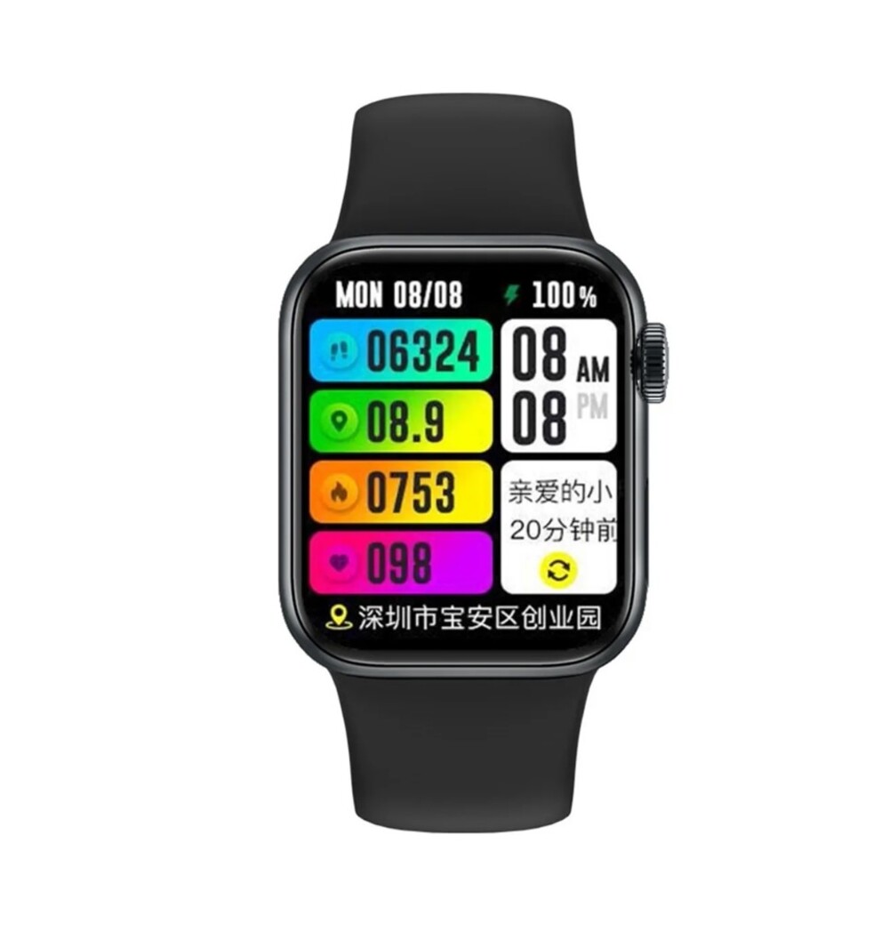 Foto 2 pulgar | Reloj Inteligente Fralugio Gs8 Max Full Touch Nfc color Negro