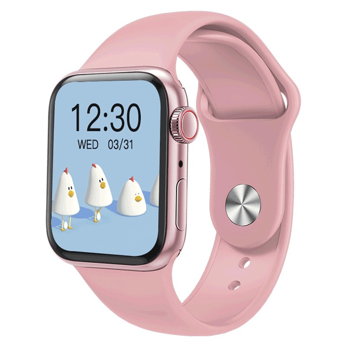 Foto 3 pulgar | Smartwatch  Fralugio X27 Full Touch Serie 6 color Rosa