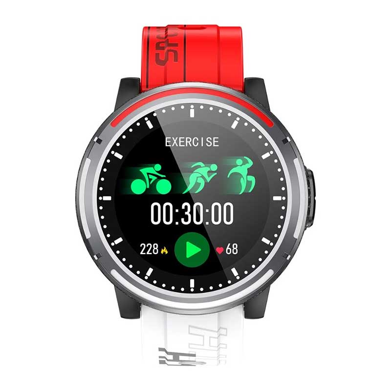 Foto 6 pulgar | Smartwatch Fralugio  S26 2021 Full Touch Deportivo Hd Rojo