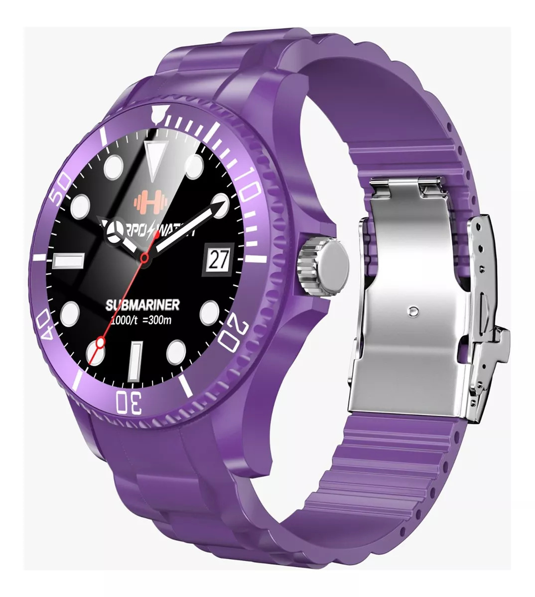 Foto 3 pulgar | Smartwatch Fralugio  Tk17 Sport Bp Hr Spo2 Touch color Morado