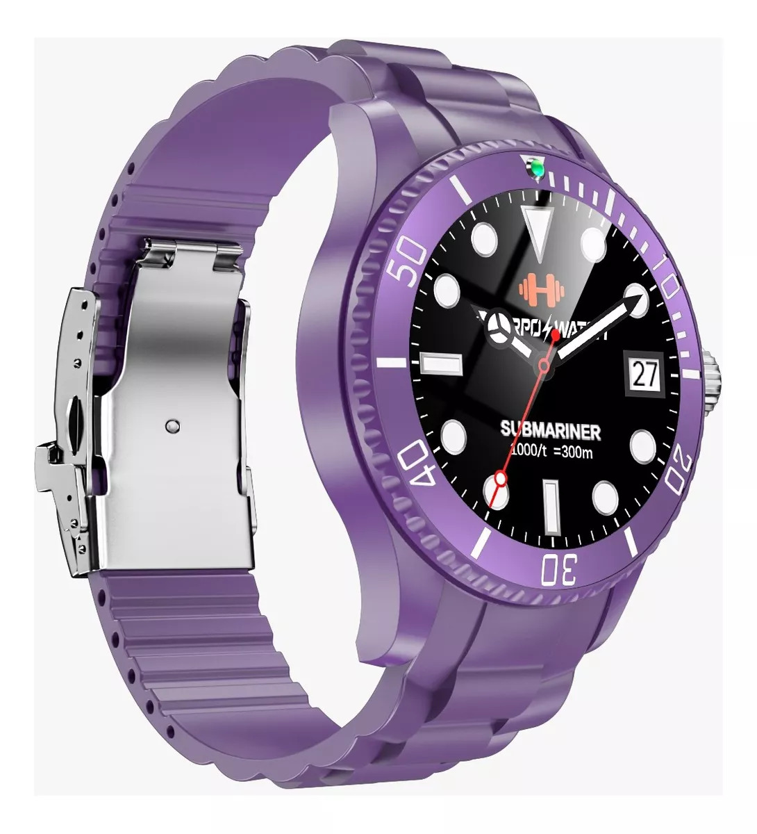 Foto 4 pulgar | Smartwatch Fralugio  Tk17 Sport Bp Hr Spo2 Touch color Morado