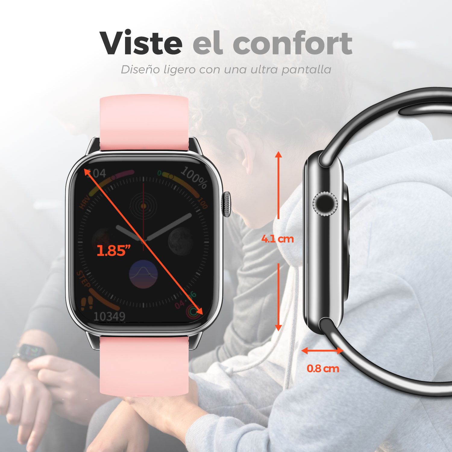 Foto 6 pulgar | Smartwatch Binden Era Day Lite color Rosa