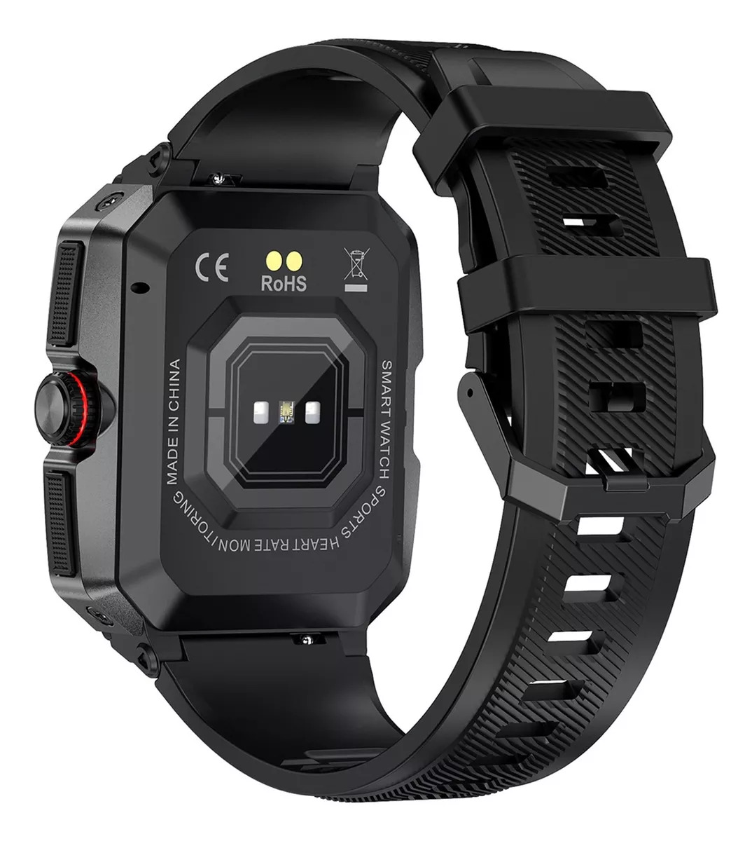 Foto 3 pulgar | Smartwatch Fralugio Ak47 color Negro Rough Sport HR 24hr Spo2 HD