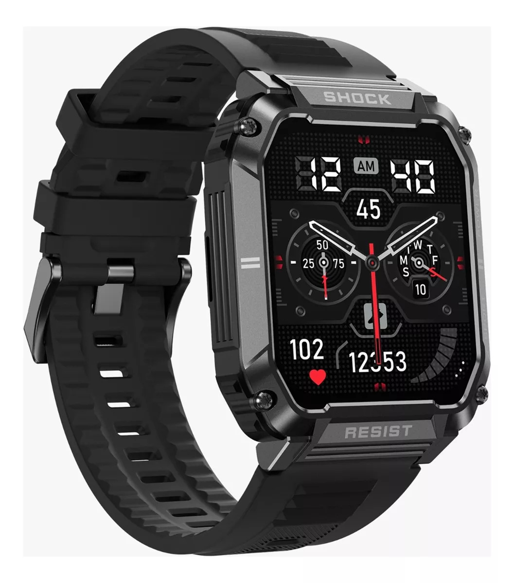 Foto 5 pulgar | Smartwatch Fralugio T3 Sport Rough 1.95 Full color  Negro