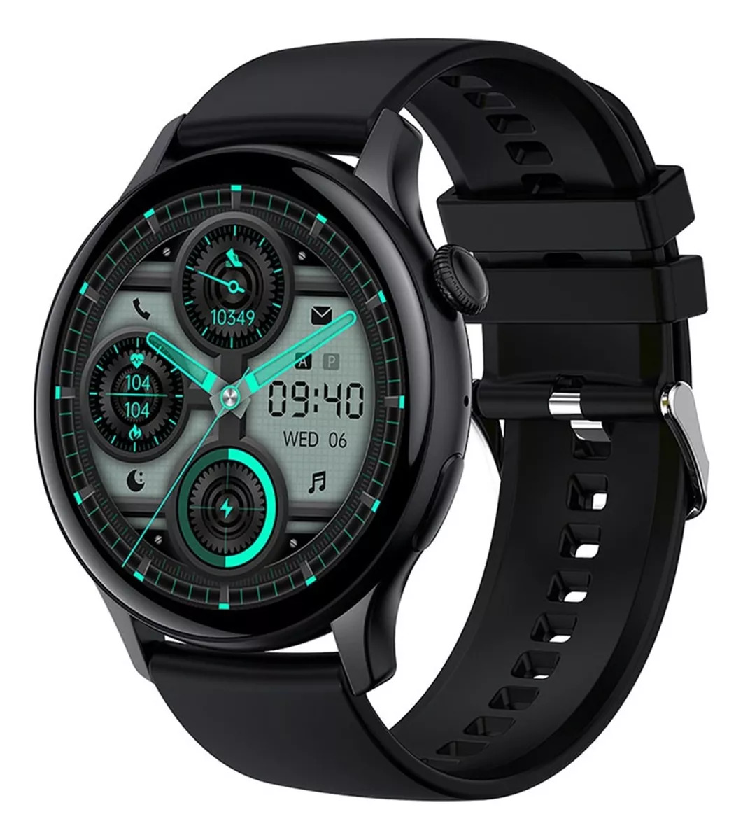 Smartwatch Fralugio Hk85 color Negro Full Touch 1.43 Notificación