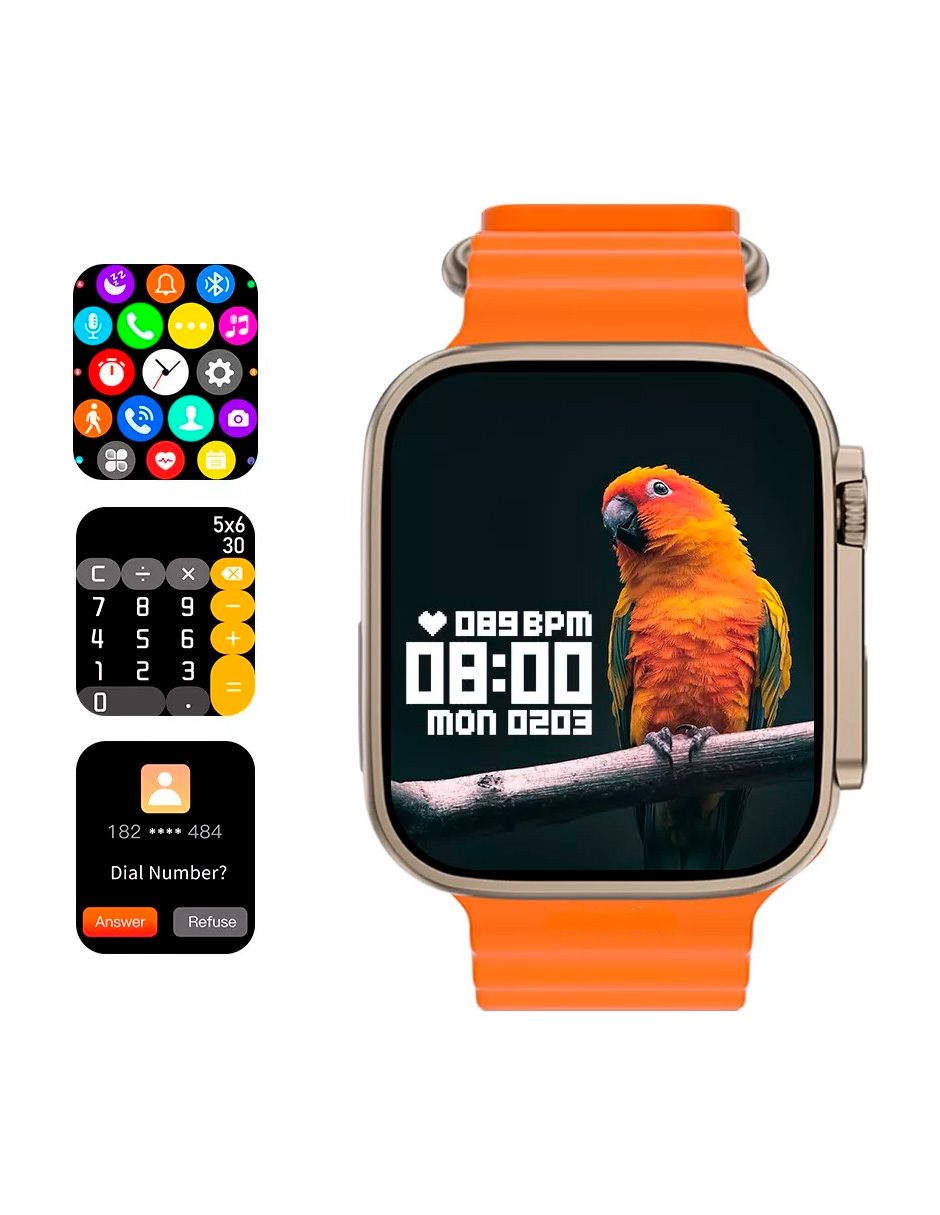 Foto 7 | Reloj Inteligente Petukita Box S8 color Naranja