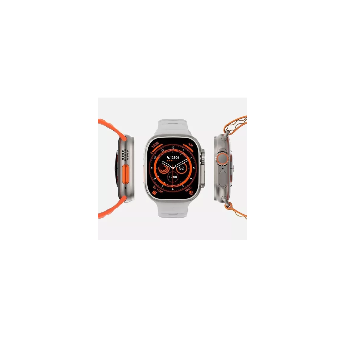 Foto 3 pulgar | Reloj Inteligente Ultra Smartwatch Carga Inalámbrica Eo Safe Imports Esi-7455 color Negro