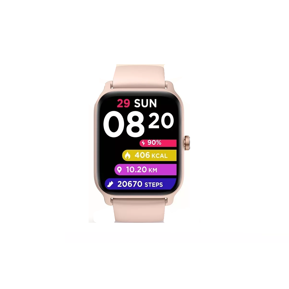 Foto 2 pulgar | Smartwatch Eo Safe Imports Esi-7459 color Rosa Reloj Inteligente Bluetooth Llamada Alexa