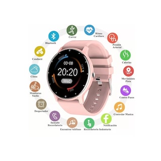 Foto 2 | Reloj Inteligente Deportivo Impermeable C/Luz Y Bt Eo Safe Imports Esi-7462 color Rosa
