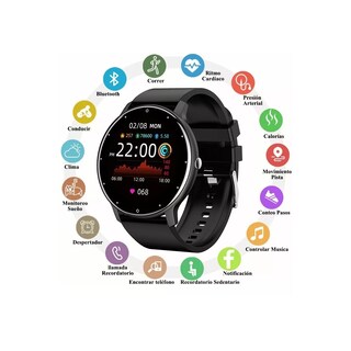 Foto 2 | Reloj Inteligente Deportivo Impermeable C/Luz y Bt Eo Safe Imports Esi-7461 color Negro
