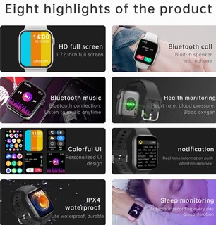 Foto 4 | Smartwatch T500 Funbu color Negro Bluetooth