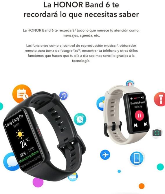 Foto 6 pulgar | Smartwatch Honor Band 6 1.47"Malla Meteorite Black Arg-b39