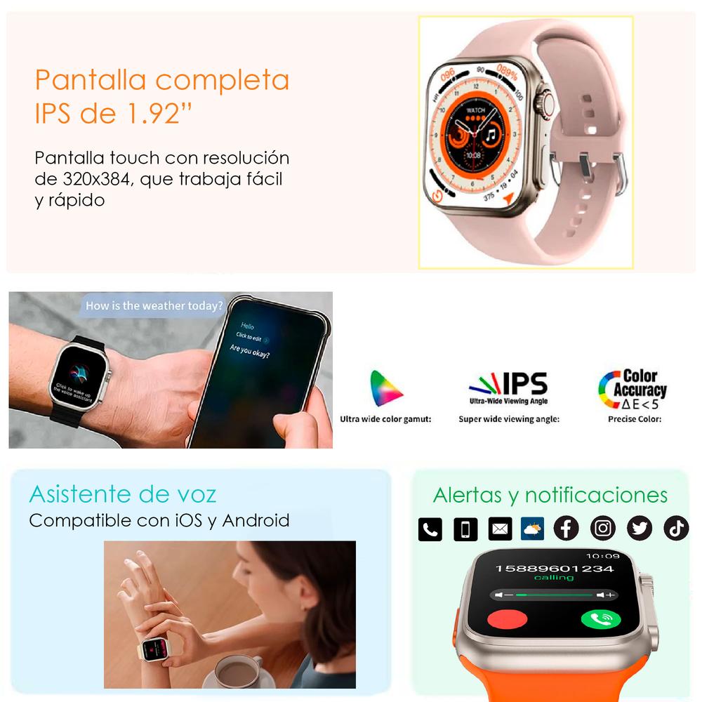 Foto 3 pulgar | Reloj Smartwatch Vak Y3 con Audífonos Bluetooth Fitness