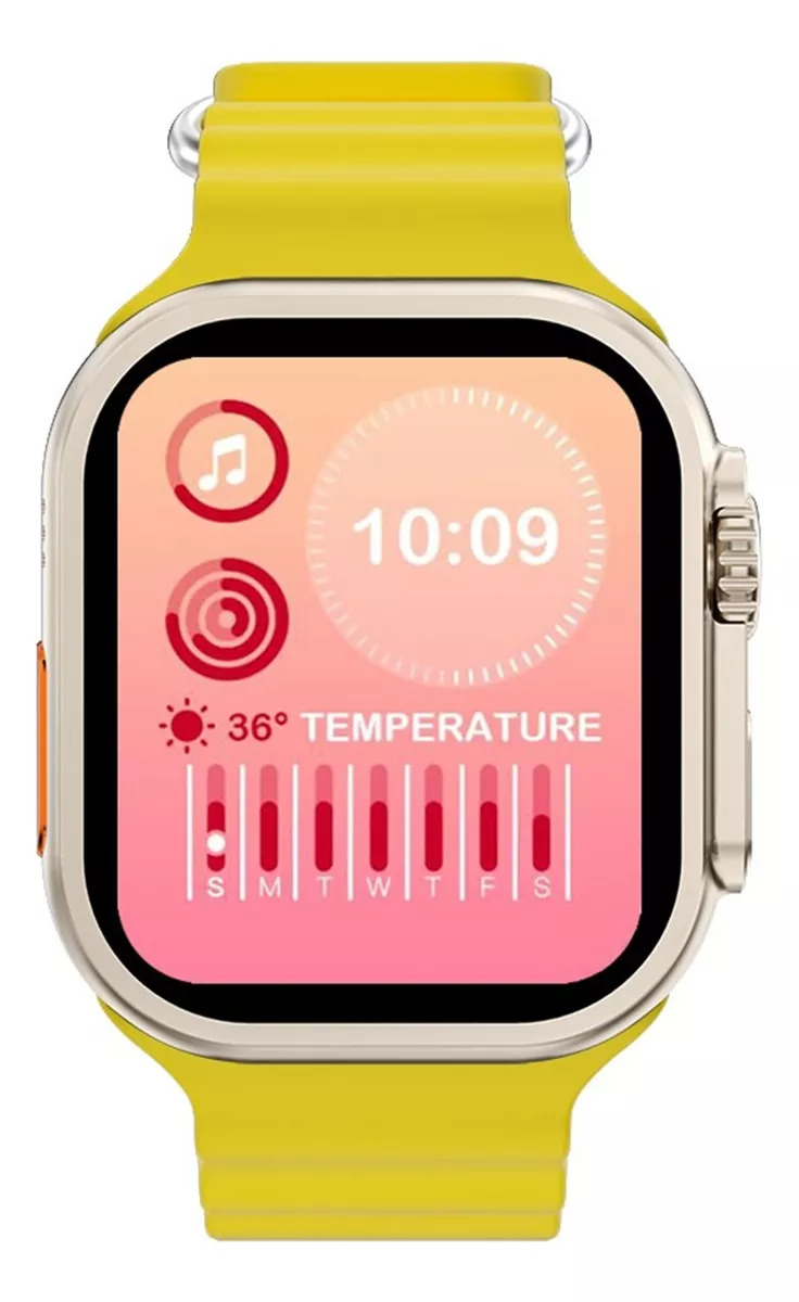 Foto 4 pulgar | Smartwatch Fralugio S800 color Amarillo