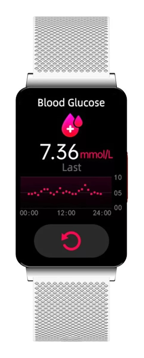 Foto 4 pulgar | Reloj Inteligente Fralugio Ep08 color Gris Mide Glucosa Ecg Spo2