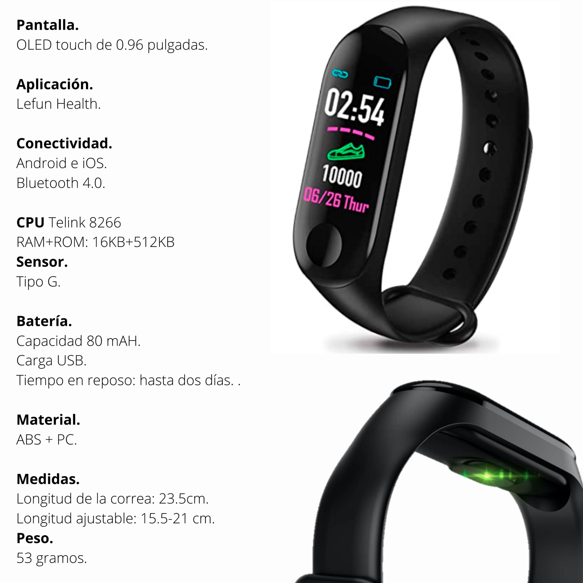 Foto 6 pulgar | Smartwatch Vak Vdmr color Negro