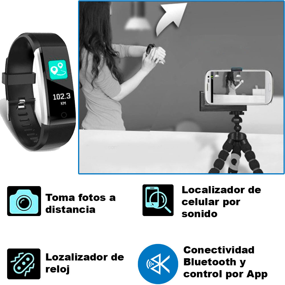 Foto 5 pulgar | Smartwatch Vak Vh115pn color Negro