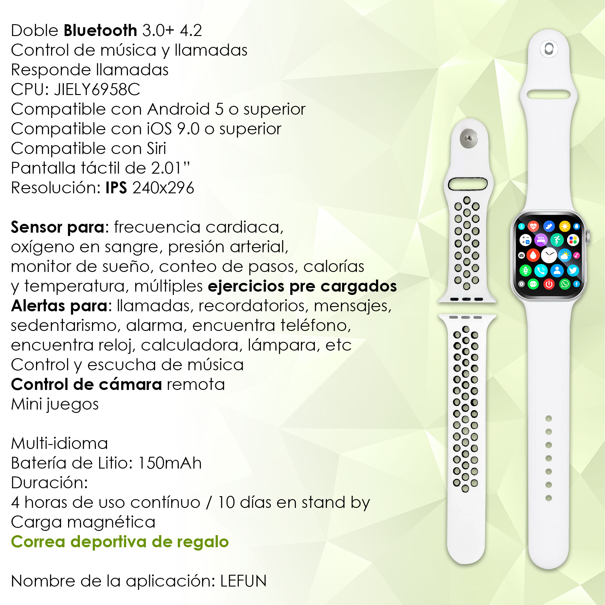 Foto 7 pulgar | Reloj Smartwatch Vak F9 Ip67 Metal Health Pasos Calorias