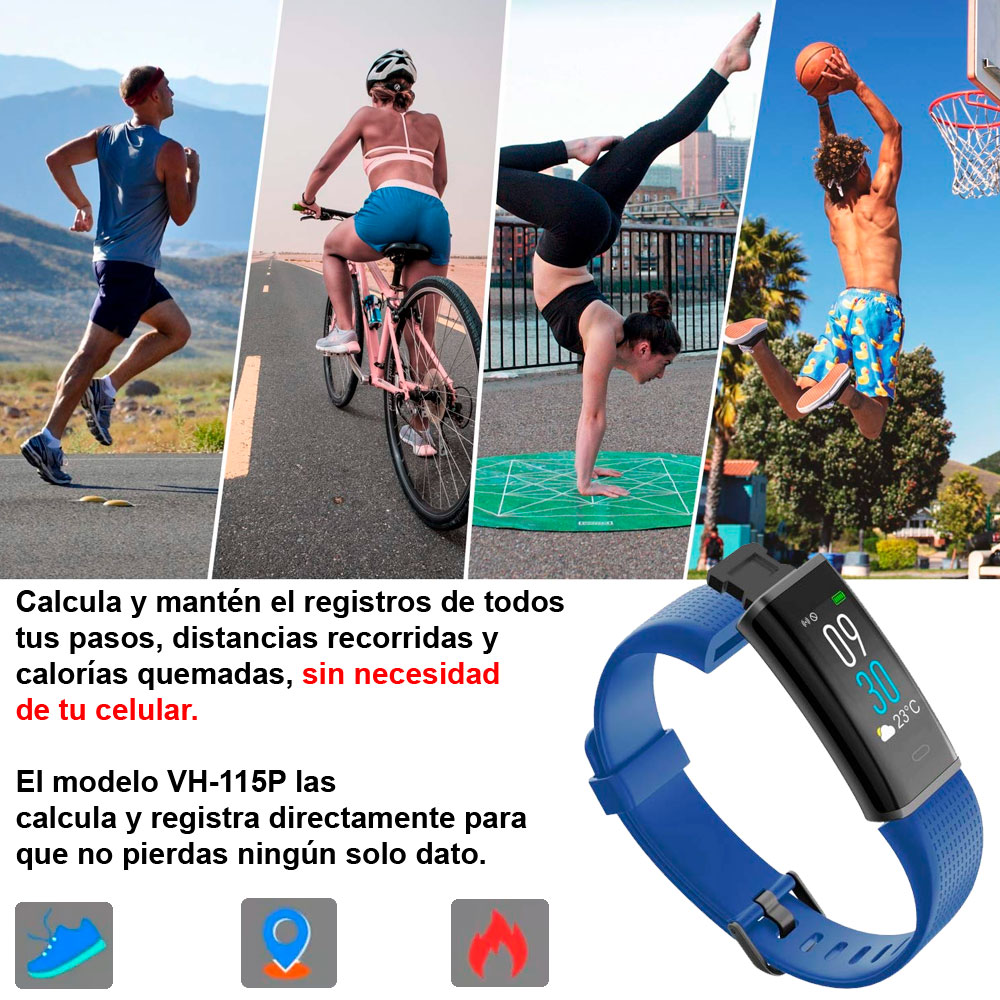 Foto 3 pulgar | Smartwatch Vak Vh115pa color Azul