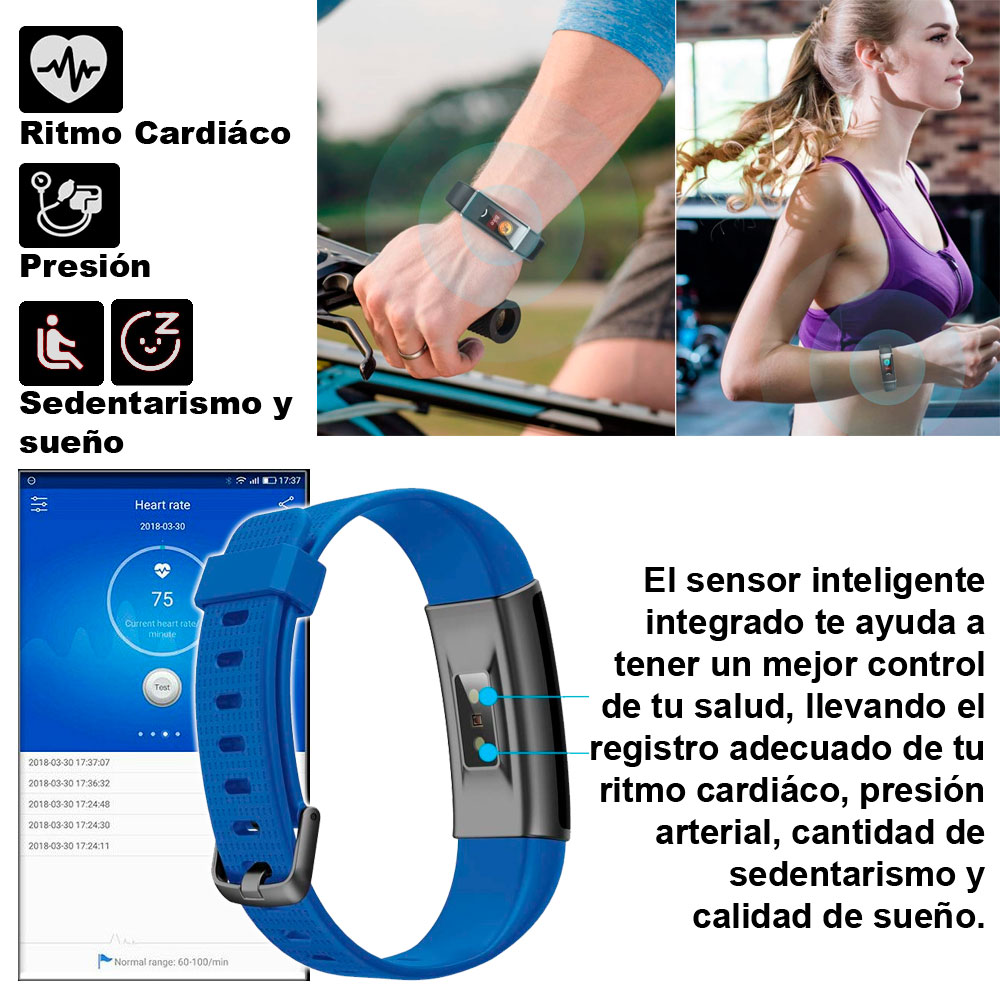 Foto 4 pulgar | Smartwatch Vak Vh115pa color Azul