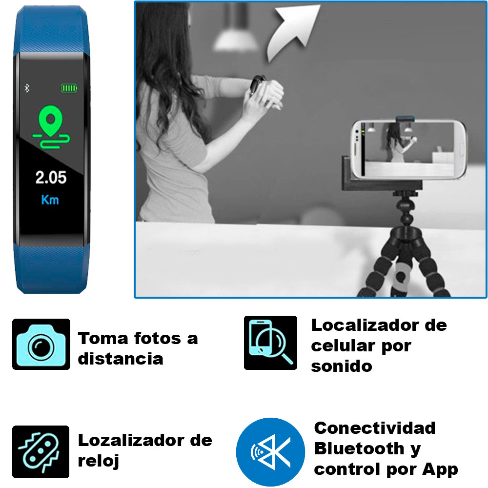 Foto 5 pulgar | Smartwatch Vak Vh115pa color Azul