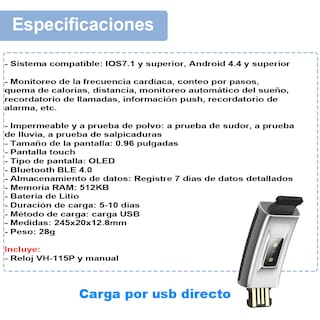 Foto 6 | Smartwatch Vak Vh115pa color Azul