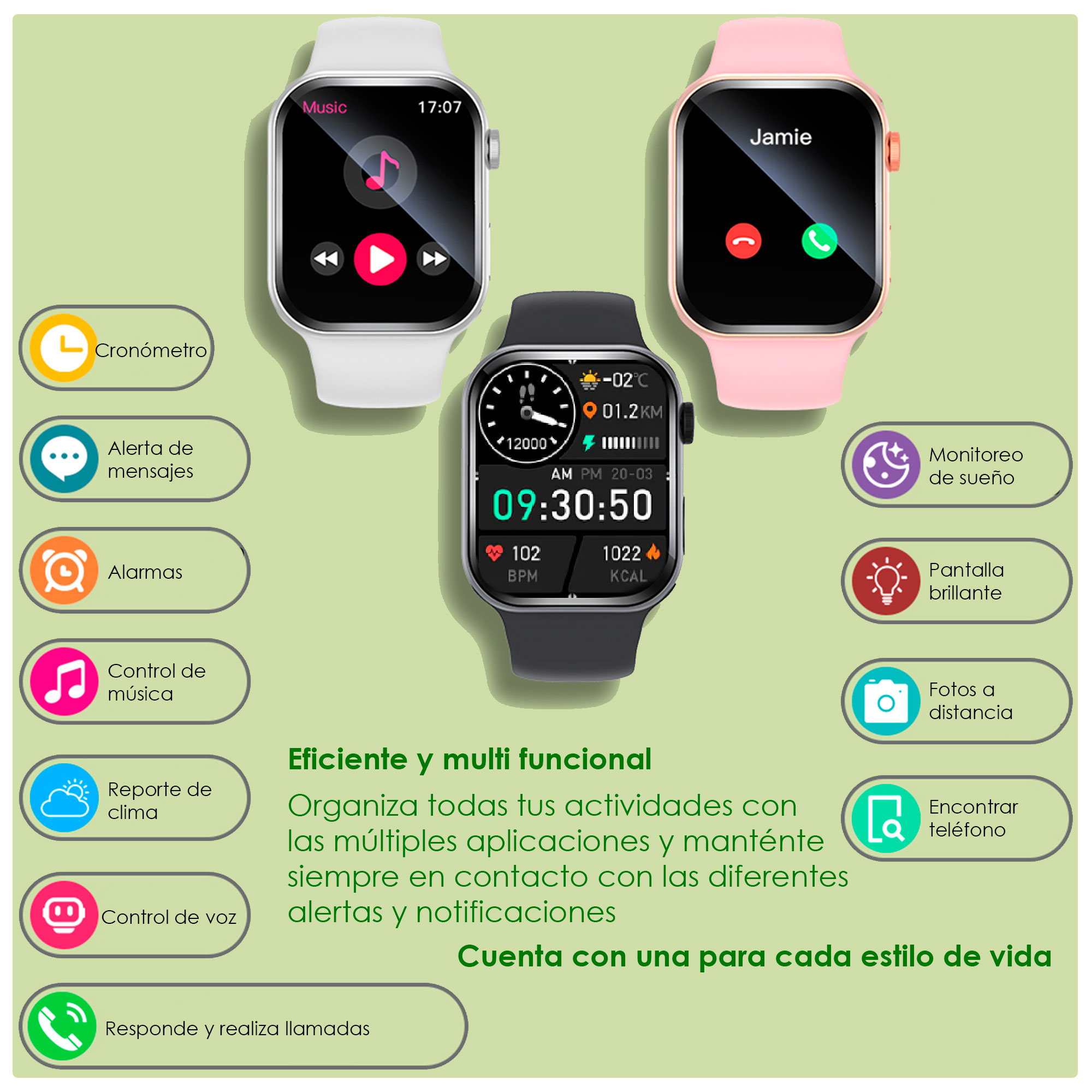 Foto 4 pulgar | Reloj Smartwatch Vak F9 Ip67 Metal Health Pasos Calorias