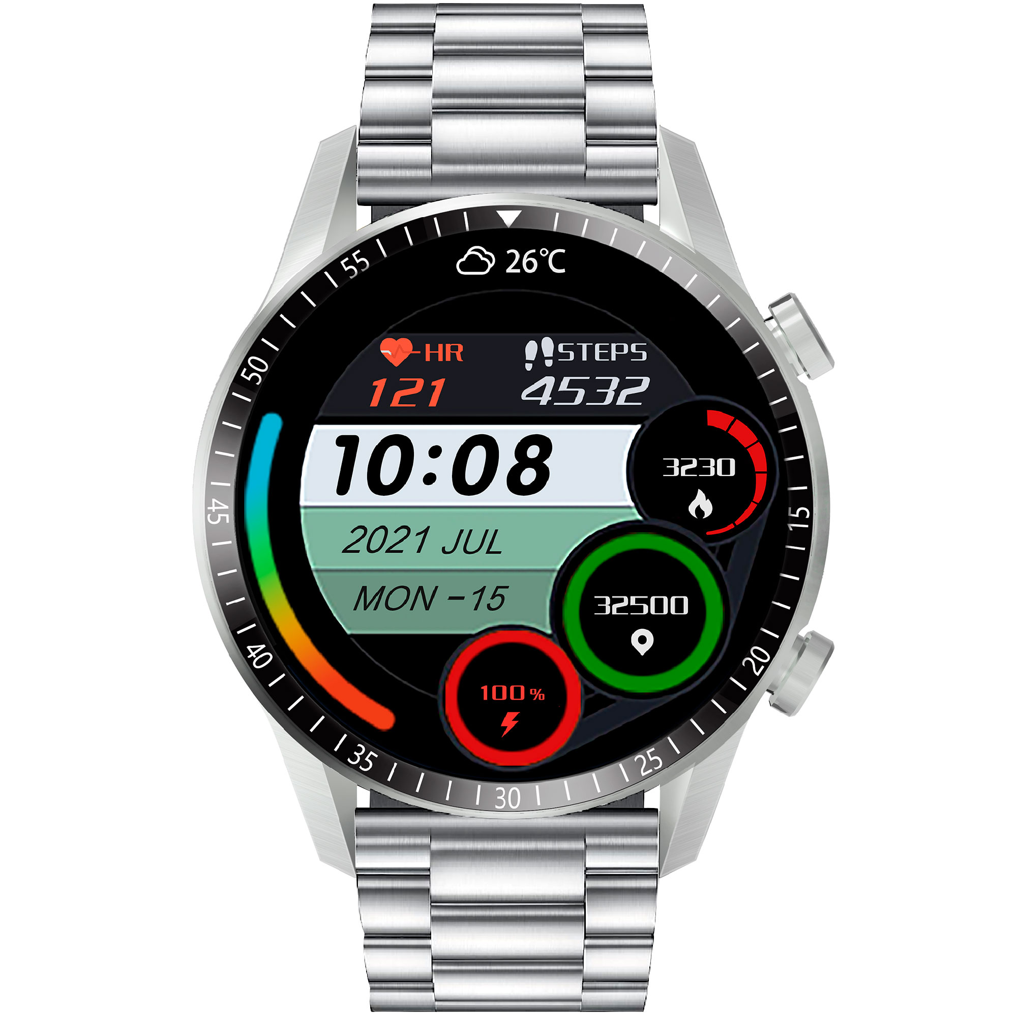 Smartwatch Vak Vdtm8p color Plata