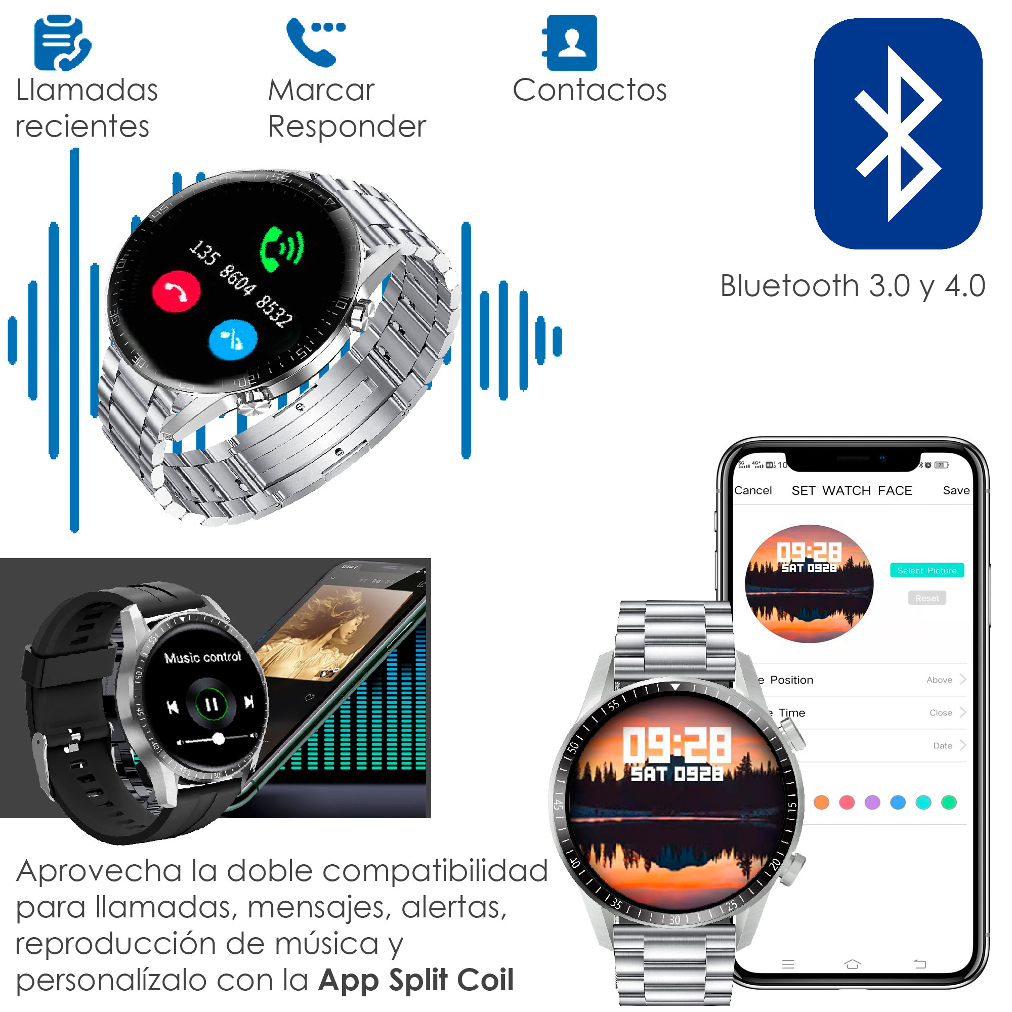 Foto 5 pulgar | Smartwatch Vak Vdtm8p color Plata