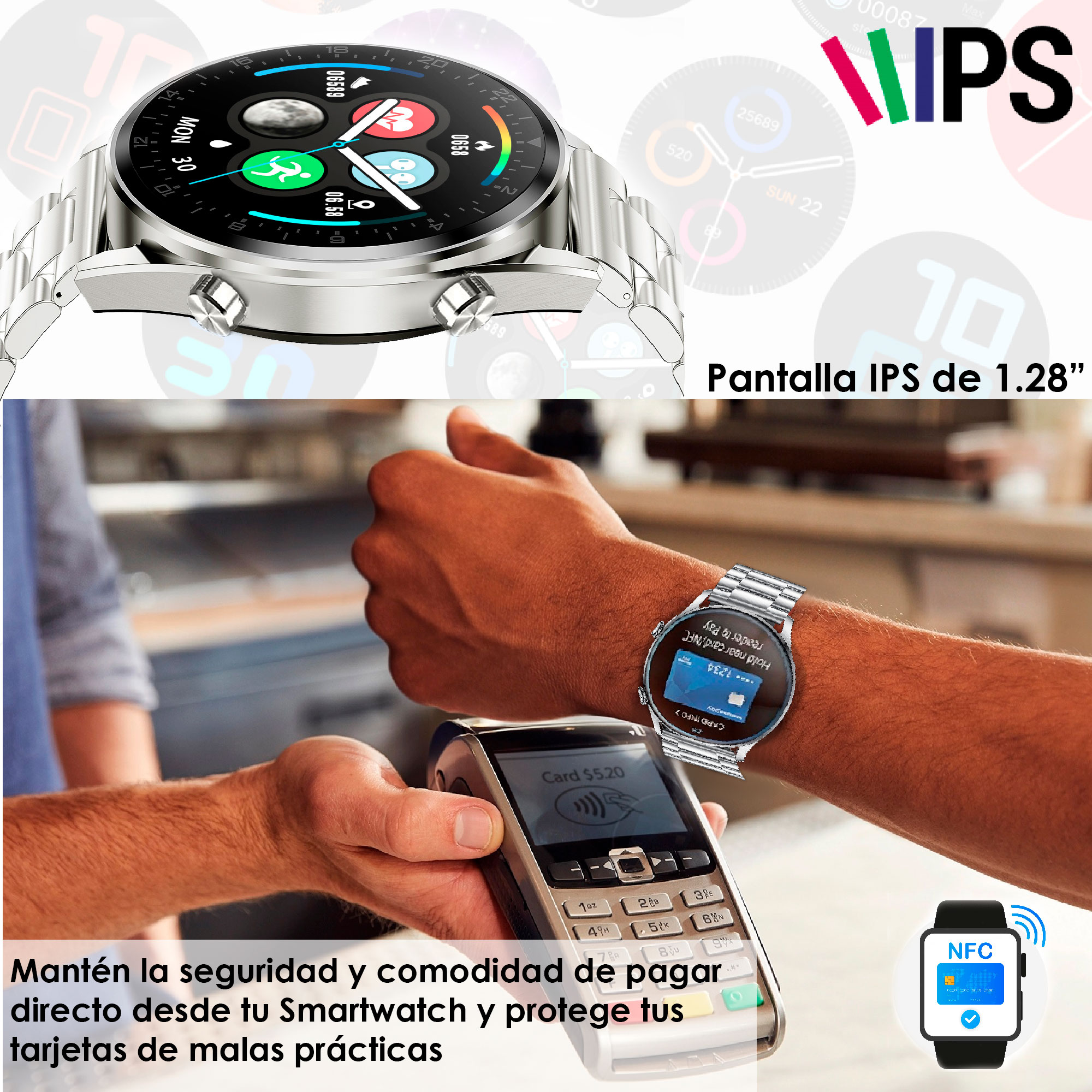 Foto 6 pulgar | Smartwatch Vak Vdtm8p color Plata