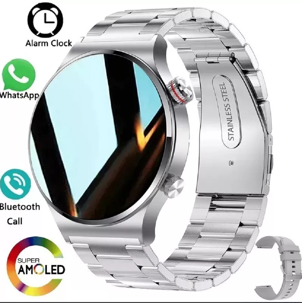 Foto 4 pulgar | Smartwatch Belug con Bluetooth color Plata para Hombre