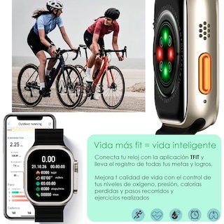 Foto 2 | Reloj Smartwatch Vak B6 Ultra Bluetooth NFC Calorías Presión