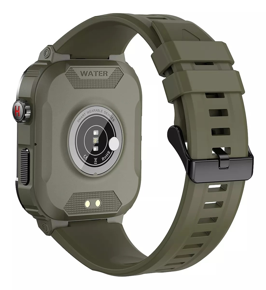 Foto 4 pulgar | Smartwatch Fralugio Mk66 Rough Bp Hr Spo2  Verde