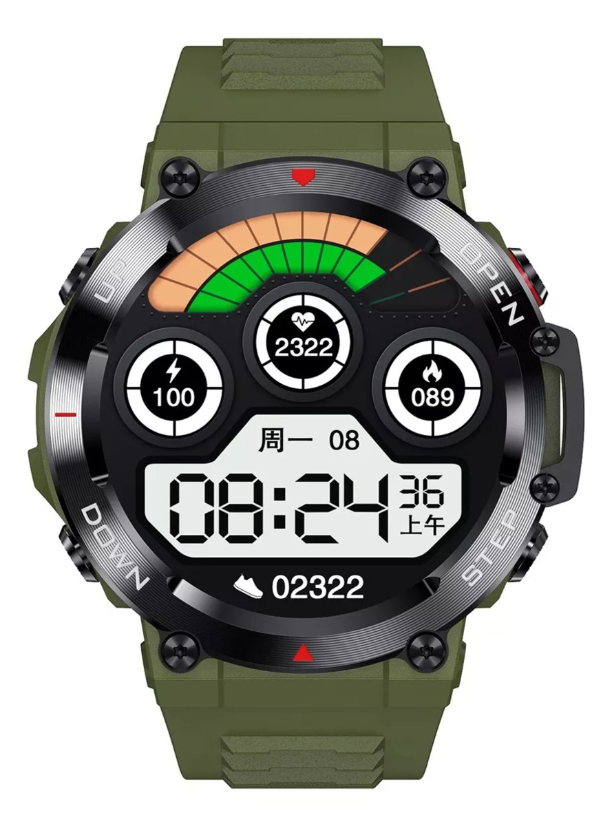 Foto 5 pulgar | Smartwatch Fralugio Ak45 Spo2 Hr Bp Sport Verde