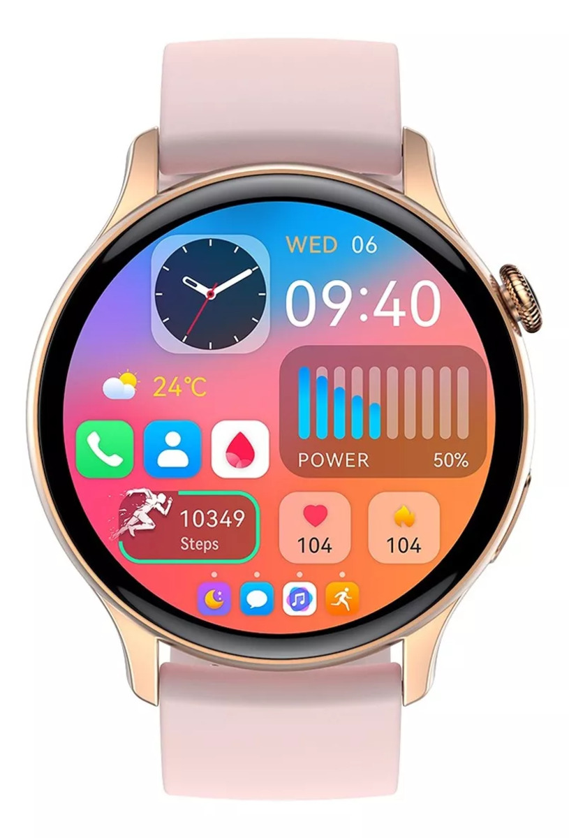 Foto 3 pulgar | Smartwatch Fralugio Hk85 Full Touch 1.43´ color Rosa