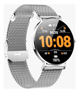 Foto 2 | Smart Watch T8 Fralugio para Dama 1.3´Metal Amoled Hd color Plata