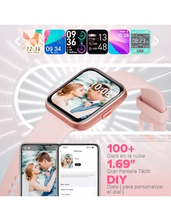 Foto 4 | Reloj Inteligente Petukita Box 208bt 1.7'' De Pantalla color Rosa