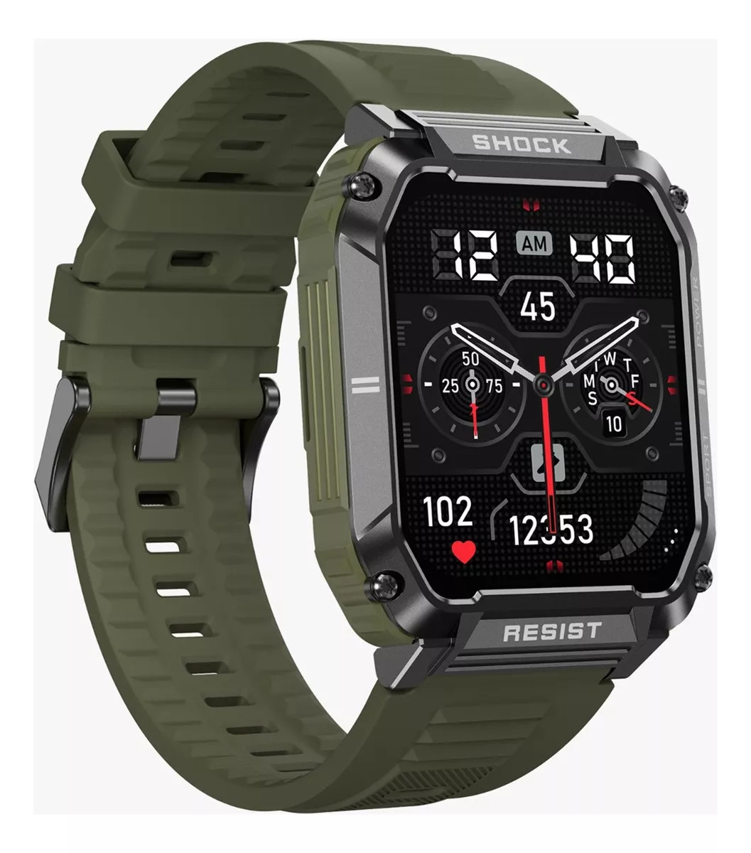 Foto 4 pulgar | Smartwatch Fralugio T3 Sport Rough 1.95 Full color Verde