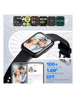 Foto 7 | Reloj Inteligente Unisex Petukita Box 208bt Pantalla De 1.7'' color Negro