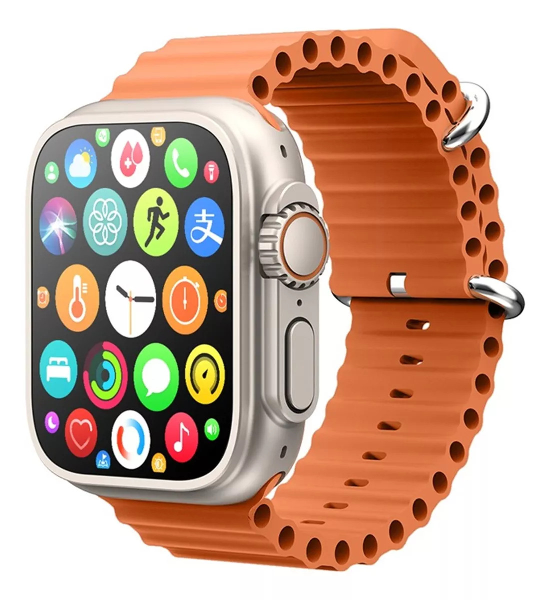 Smartwatch Fralugio Gs Ultra Max 2.1´ Termómetro Bp color Anaranjado