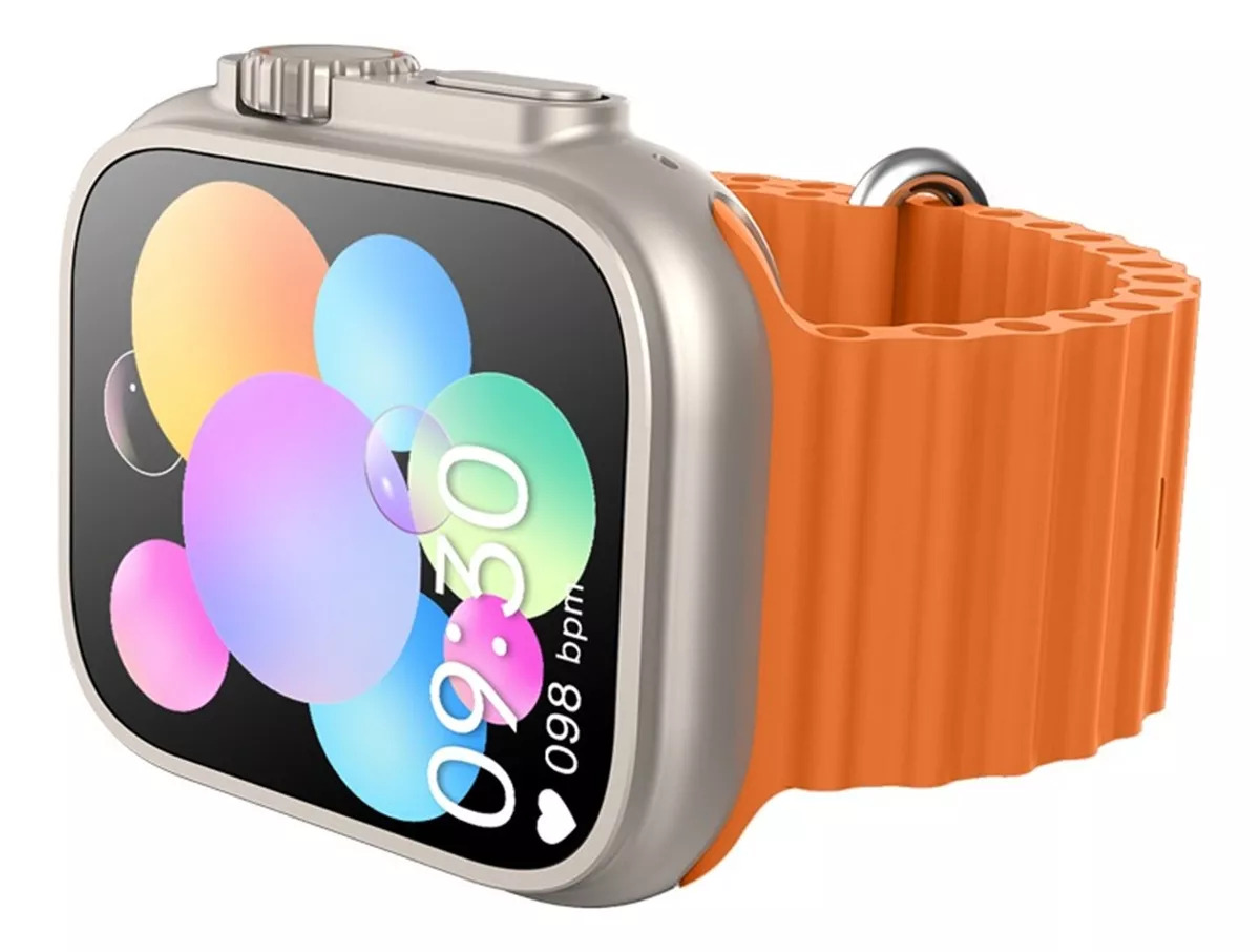 Foto 4 | Smartwatch Fralugio Gs Ultra Max 2.1´ Termómetro Bp color Anaranjado