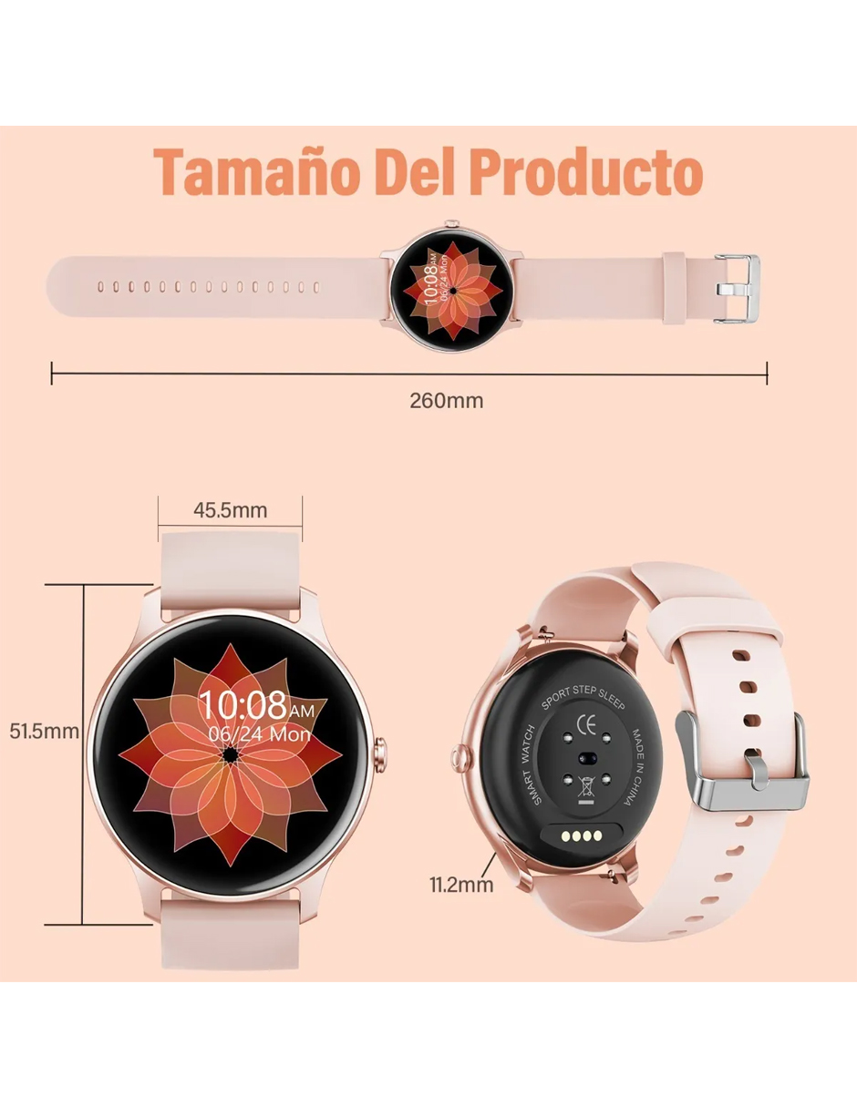 Foto 7 pulgar | Reloj Inteligente Petukita Box Nk08c Rosa con Bluetooth