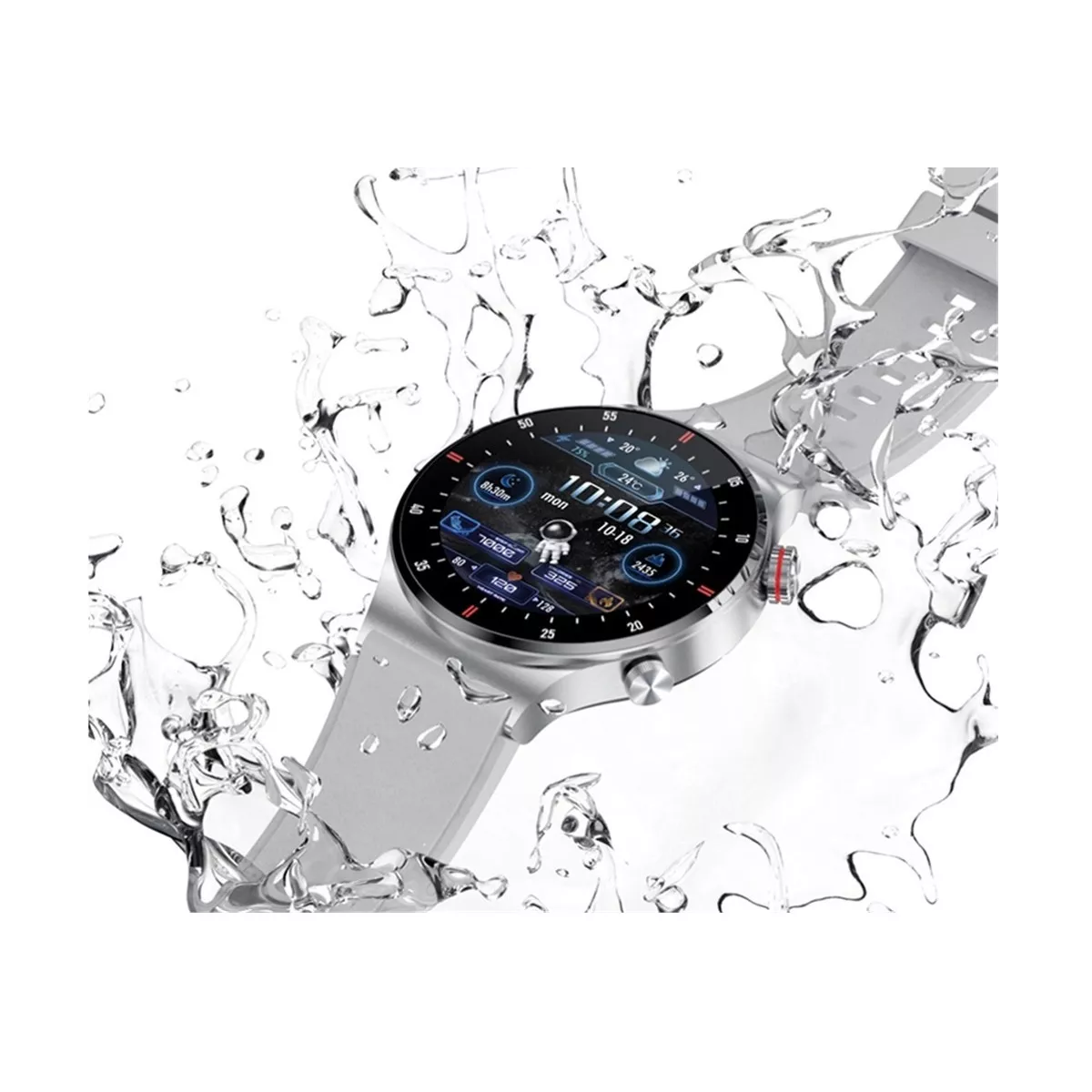 Foto 3 pulgar | Reloj Smartwatch Bluetooth Eo Safe Imports Esi-8181 color Plata para Hombre