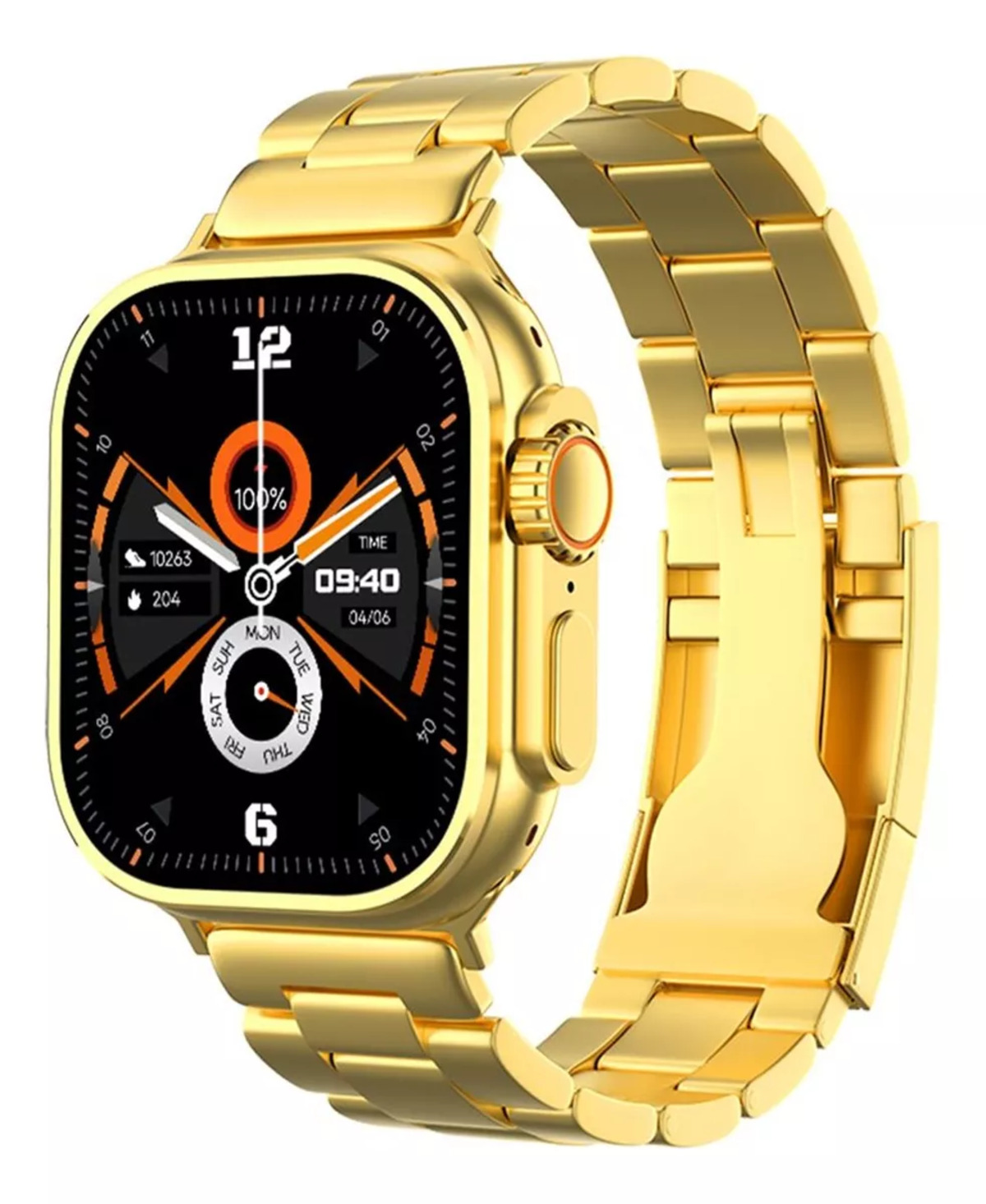 Smartwatch Fralugio H9 Ultra de Metal color Dorado