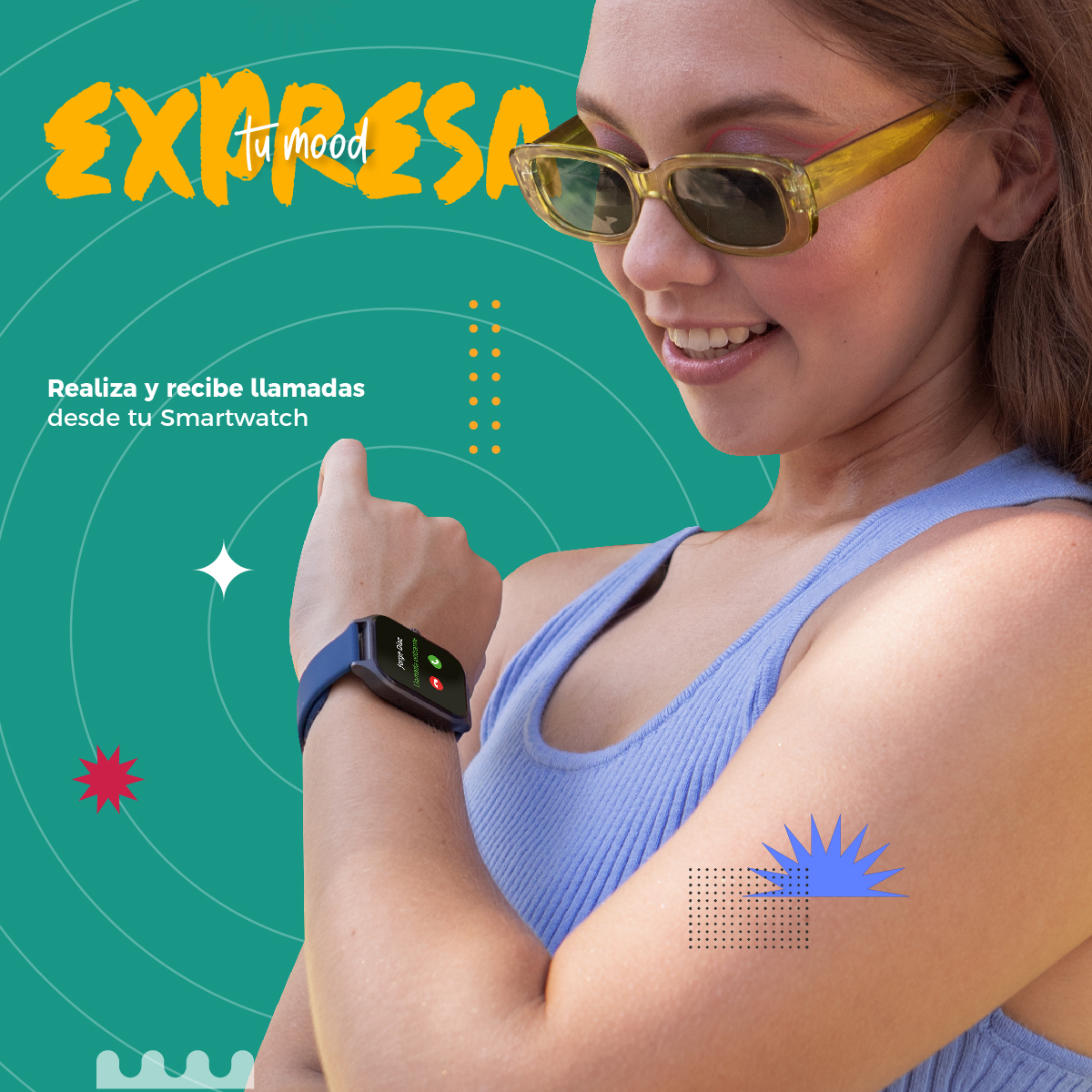 Foto 3 pulgar | Smartwatch Binden Era Day color Azul con Bluetooth