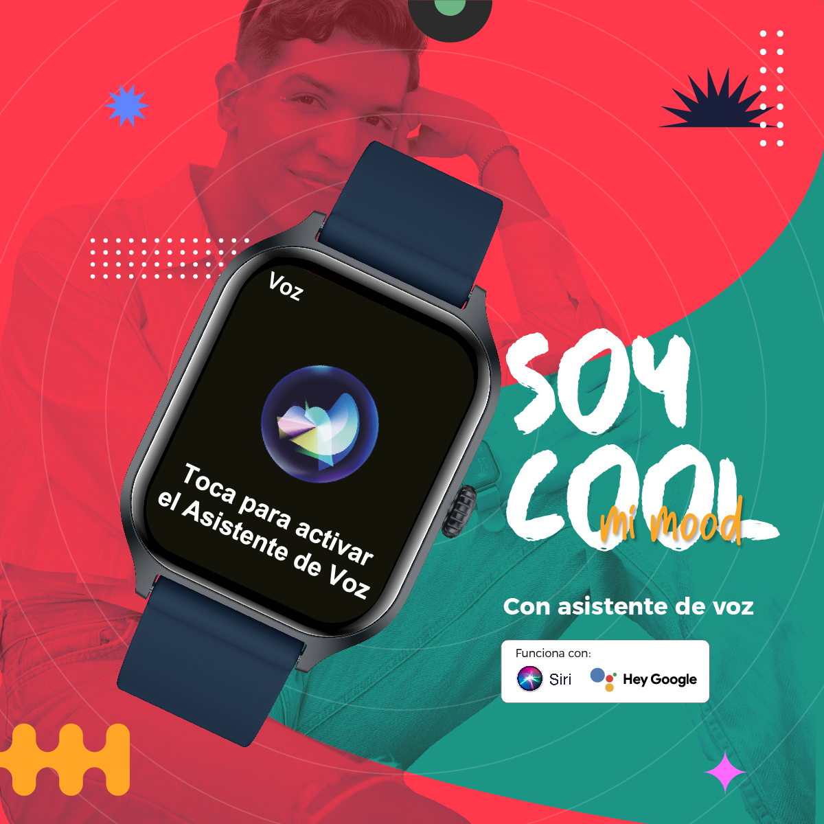 Foto 5 pulgar | Smartwatch Binden Era Day color Azul con Bluetooth