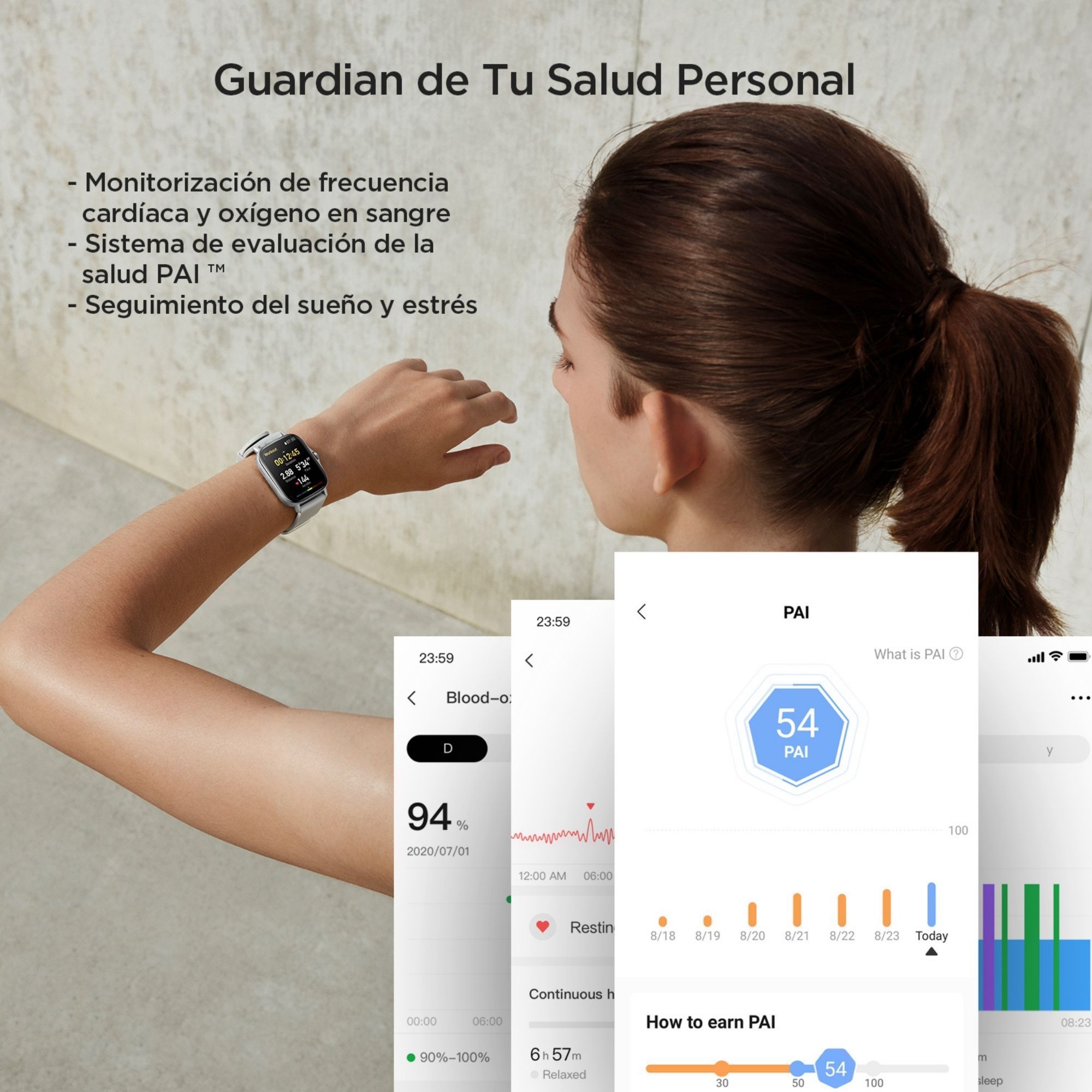 Foto 7 pulgar | Smartwatch Amazfit GTS 2 color Gris con GPS