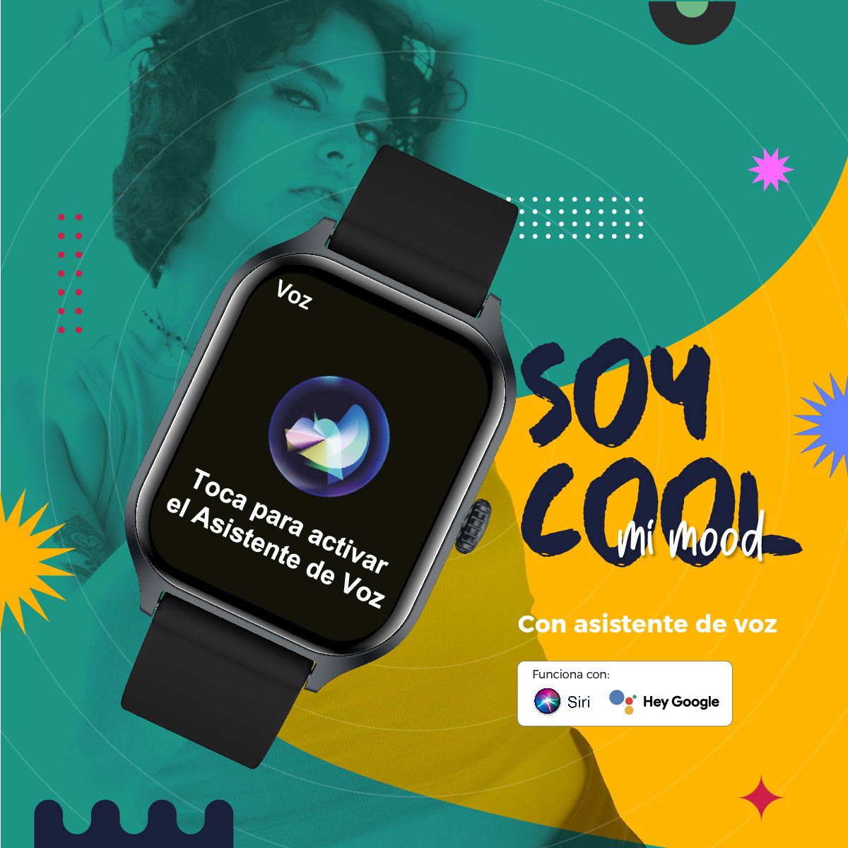 Foto 5 pulgar | Smartwatch Binden Era Day color Negro con Bluetooth