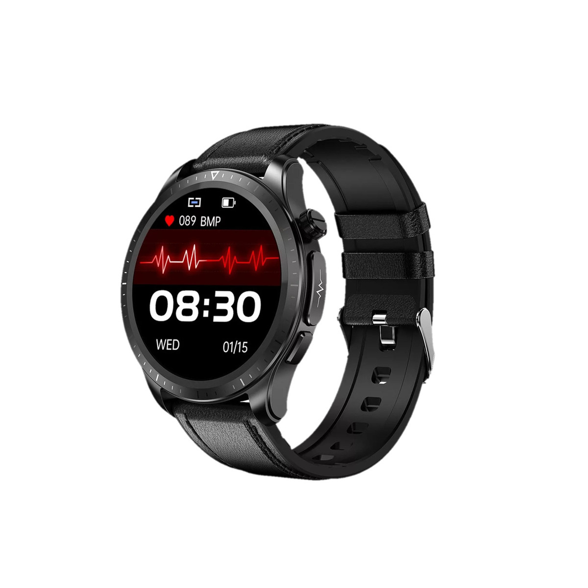 Foto 2 pulgar | Reloj Smartwatch E420 Fralugio Ecg Mide Glucosa Hr Spo2 Bp  Ext.piel Negro